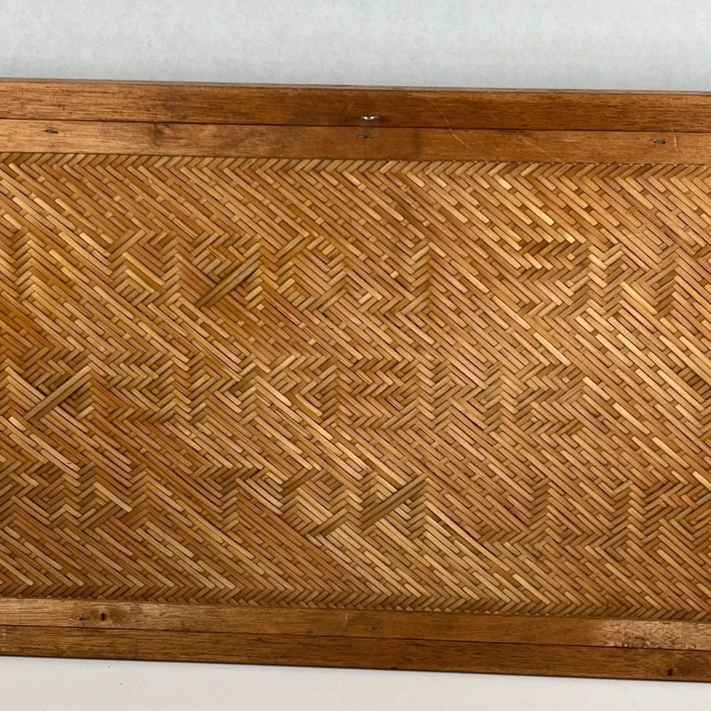 Vintage Woven Bamboo Psalm 23 The Lord Is My Shepherd Religious Wall Art Sign